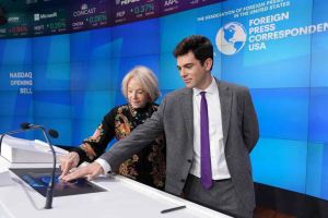 AFPC USA Chairwoman Nancy Prager Kamel and AFPC USA Director Thanos Dimadis launched Nasdaq trading on 19 December 2022. Source: Nasdaq